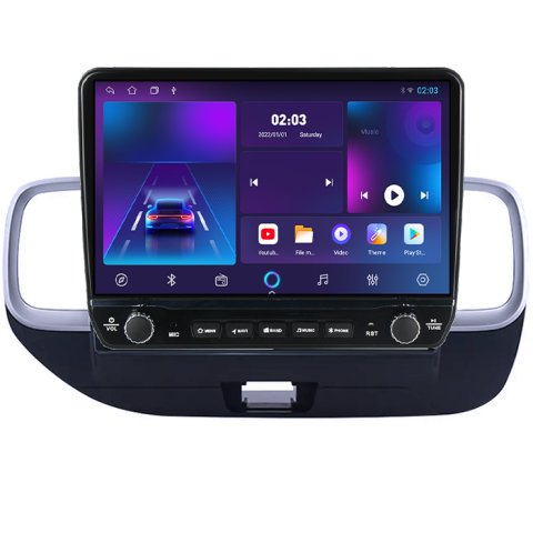 Navigatie dedicata Hyundai Venue 2019-2020 Tesla cu butoane rotative model 2024, 4GB RAM 64GB ROM, Procesor Quadcore, Android 14, Display QLED 10", DSP, Carplay&Android Auto [4]