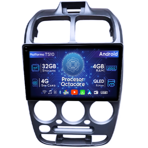 Hyundai - Navigatie dedicata Hyundai Verna 1999, 4GB RAM 32GB ROM, Octacore, Android 14, Display QLED 1K 9", DSP, Carplay&Android Auto, SIM 4G, Bluetooth, Ventilator Activ