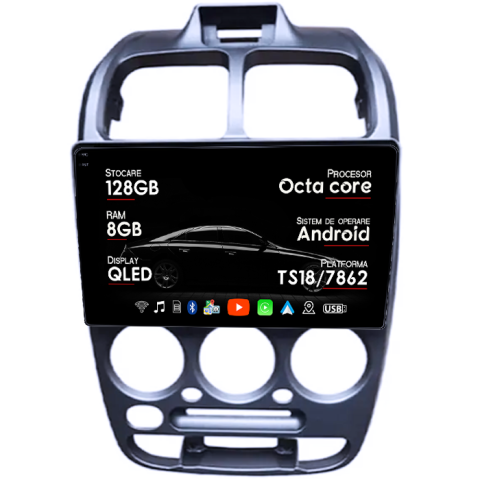 Navigatii Dedicate - Navigatie dedicata Hyundai Verna 1999, 8GB RAM 128GB ROM, Octacore, Platforma TS18, Android 14, Display QLED 9", Suporta camera 360", DSP, Carplay&Android Auto, SIM 4G, Ventilator Activ