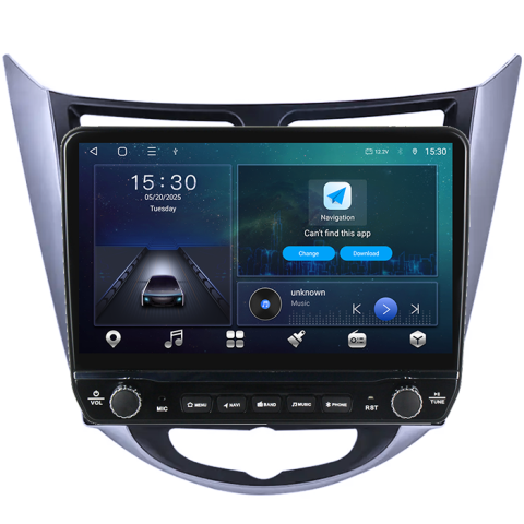 Navigatie dedicata Hyundai Verna 2010-2016 Tesla cu butoane rotative model 2024, 4GB RAM 64GB ROM, Procesor Quadcore, Android 14, Display QLED 10", DSP, Carplay&Android Auto [5]