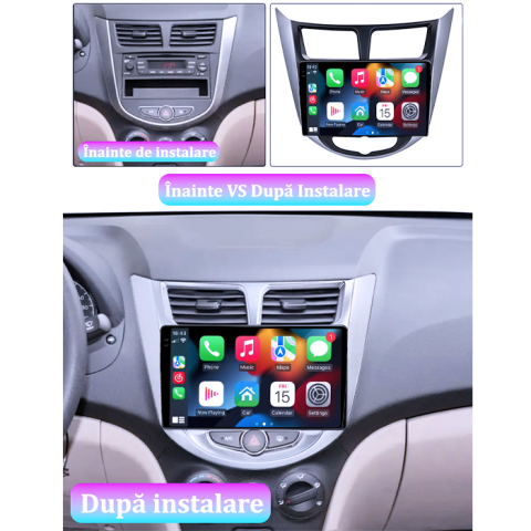 Navigatie dedicata Hyundai Verna 2010-2016, 4GB RAM 64GB ROM, Procesor Qualcomm Octacore, Android 14, Rezolutie 2K, Display QLED 9", DSP, Carplay&Android Auto, SIM 4G [5]