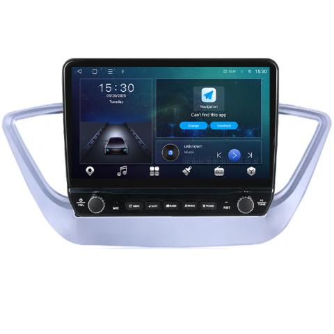 Navigatie dedicata Hyundai Verna 2017-2018 Tesla cu butoane rotative model 2024, 4GB RAM 64GB ROM, Procesor Quadcore, Android 14, Display QLED 10", DSP, Carplay&Android Auto [5]