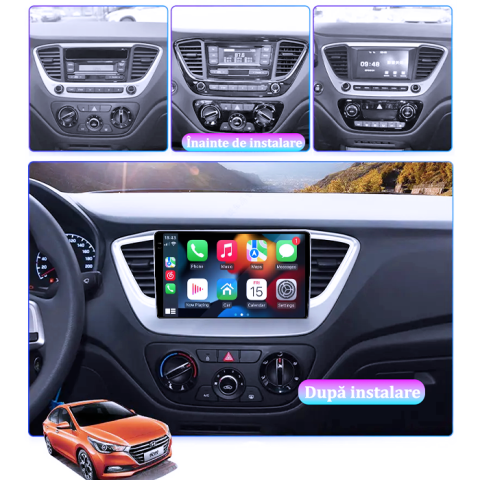 Navigatie dedicata Hyundai Verna 2017-2018, 4GB RAM 64GB ROM, Procesor Qualcomm Octacore, Android 14, Rezolutie 2K, Display QLED 9", DSP, Carplay&Android Auto, SIM 4G [6]