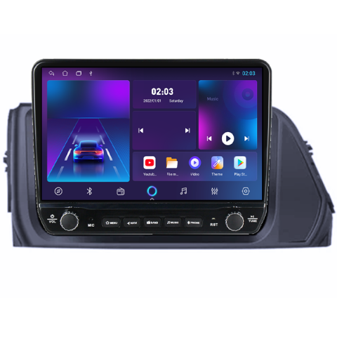 Navigatie dedicata Hyundai Verna 2017-2020 Tesla cu butoane rotative model 2024, 4GB RAM 64GB ROM, Procesor Quadcore, Android 14, Display QLED 10", DSP, Carplay&Android Auto [4]