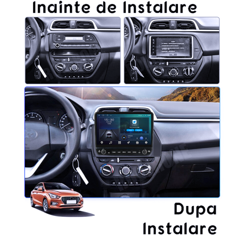 Navigatie dedicata Hyundai Verna 2017-2020 Tesla cu butoane rotative model 2024, 4GB RAM 64GB ROM, Procesor Quadcore, Android 14, Display QLED 10", DSP, Carplay&Android Auto [2]