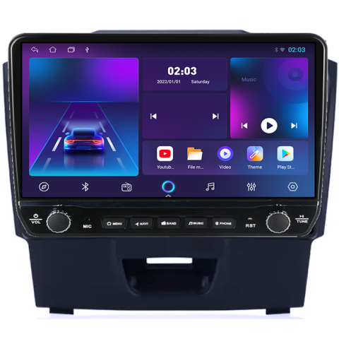 Navigatie dedicata Isuzu D-Max 2017 Tesla cu butoane rotative model 2024, 4GB RAM 64GB ROM, Procesor Quadcore, Android 14, Display QLED 10", DSP, Carplay&Android Auto [4]