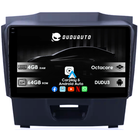 Navigatii Dedicate - Navigatie dedicata Isuzu D-Max 2017, DUDU3, 4GB RAM 64GB ROM, Octacore, Platforma 8581, Android, Display QLED 9", DSP, Carplay&AndroidAuto