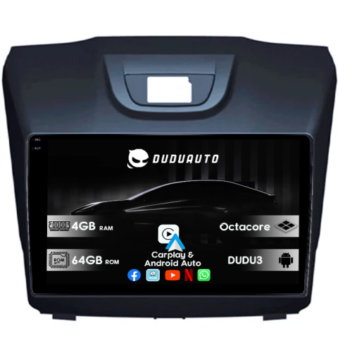 D-Max 2015-2018 - Navigatie dedicata Chevrolet S10, Isuzu D-Max, Holden Colorado 2014-2018, DUDU3, 4GB RAM 64GB ROM, Octacore, Platforma 8581, Android, Display QLED 9", DSP, Carplay&AndroidAuto
