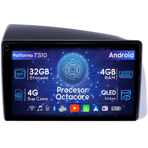 Iveco - Navigatie dedicata Iveco Bronte 2014-2016, 4GB RAM 32GB ROM, Octacore, Android 14, Display QLED 1K 9", DSP, Carplay&Android Auto, SIM 4G, Bluetooth, Ventilator Activ
