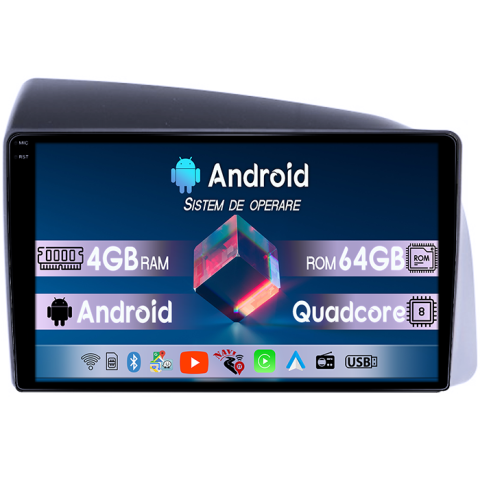 Iveco - Navigatie dedicata Iveco Bronte 2014-2016, 4GB RAM 64GB ROM, Quad Core, Display 9" QLED  Carplay, Android 14, Bluetooth, Magazin Play, Suport Camere AHD