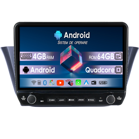 Navigatii Dedicate - Navigatie dedicata Iveco Daily 2007-2014 Tesla cu butoane rotative model 2024, 4GB RAM 64GB ROM, Procesor Quadcore, Android 14, Display QLED 10", DSP, Carplay&Android Auto