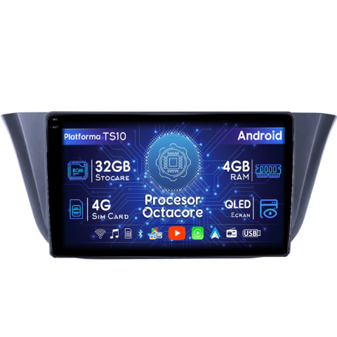 Iveco Daily 2014+ - Navigatie dedicata Iveco Daily 2014-2018, 4GB RAM 32GB ROM, Octacore, Android 14, Display QLED  9", DSP, Carplay&Android Auto, SIM 4G, Bluetooth, Ventilator Activ