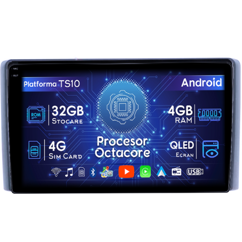 Iveco - Navigatie dedicata Iveco Daily 2018, 4GB RAM 32GB ROM, Octacore, Android 14, Display QLED 1K 9", DSP, Carplay&Android Auto, SIM 4G, Bluetooth, Ventilator Activ