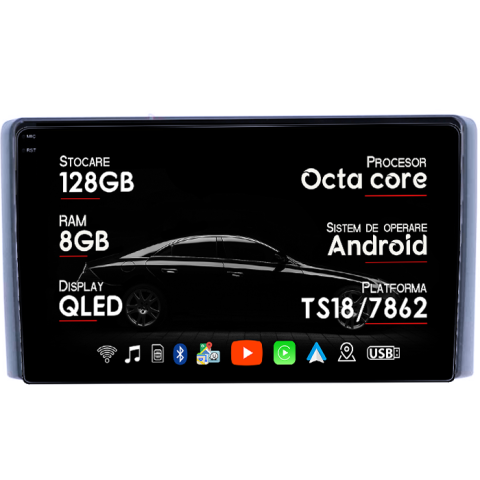 Iveco Daily 2018 - Navigatie dedicata Iveco Daily 2018, 8GB RAM 128GB ROM, Octacore, Platforma TS18, Android 13, Display QLED 9”, Suporta camera 360º, DSP, Carplay&Android Auto, SIM 4G, Ventilator Activ