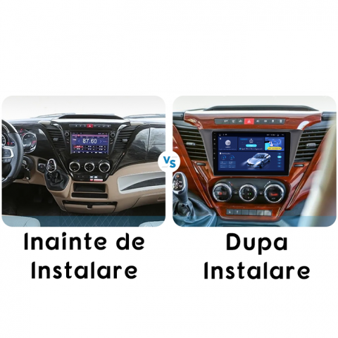 Navigatie dedicata Iveco Klen, RV, 8GB RAM 128GB ROM, Octacore, Platforma 7862,Android 13, Display QLED 9”, Suporta camera 360º, DSP, Carplay&Android Auto, SIM 4G, Ventilator Activ [4]