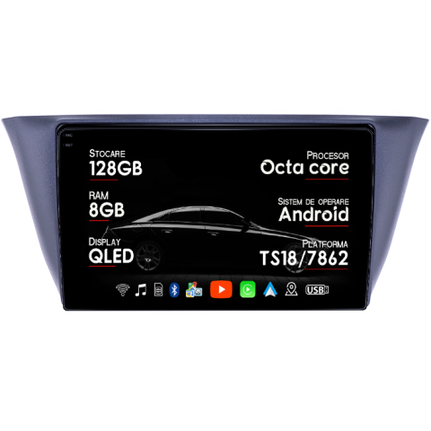 Iveco Klen, RV - Navigatie dedicata Iveco Klen, RV, 8GB RAM 128GB ROM, Octacore, Platforma TS18, Android 13, Display QLED 9”, Suporta camera 360º, DSP, Carplay&Android Auto, SIM 4G, Ventilator Activ