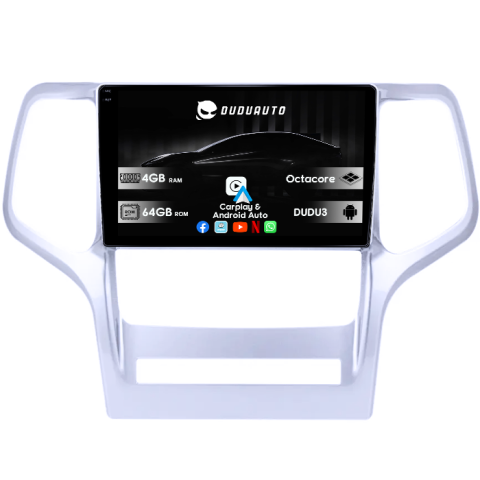 Grand Cherokee 2010-2013 - Navigatie dedicata Jeep Grand Cherokee 2010-2013, DUDU3, 4GB RAM 64GB ROM, Octacore, Platforma 8581, Android, Display QLED 9", DSP, Carplay&AndroidAuto