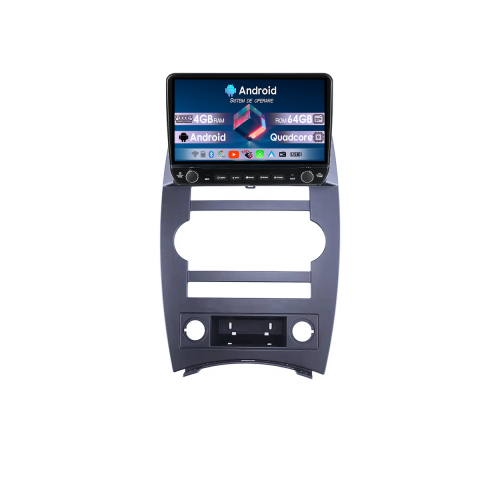 Cherokee Commander XK 2005-2011 - Navigatie dedicata Jeep Cherokee Commander XK 2005-2011 Tesla Cu Butoane Rotative Model 2024, 4GB RAM 64GB ROM, Procesor Quadcore, Android 14, Display QLED 10", DSP, Carplay&AndroidAuto