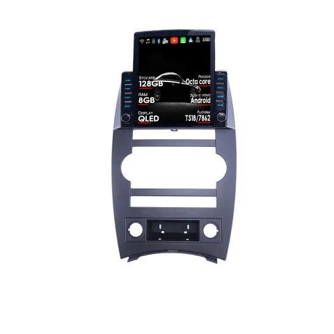 Cherokee Commander XK 2005-2011 - Navigatie dedicata Jeep Cherokee Commander XK 2005-2011 Tesla Style, ANDROID 13, 9.7 inch , 8+128GB, Internet, Aplicatii, Waze, GPS
