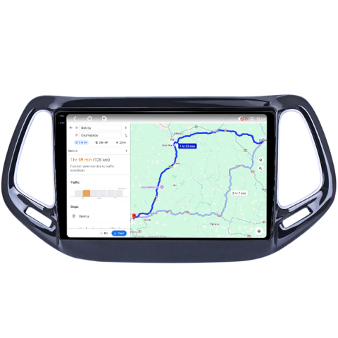 Navigatie dedicata Jeep Compass 2016-2018, 4GB RAM 64GB ROM, Procesor Qualcomm Octacore, Android 14, Rezolutie 2K, Display QLED 10", DSP, Carplay&Android Auto, SIM 4G [5]