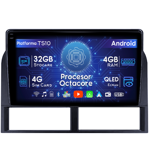 Navigatii Dedicate - Navigatie dedicata Jeep Grand Cherokee 1999-2005, 4GB RAM 32GB ROM, Octacore, Android 14, Display QLED 1K 9", DSP, Carplay&Android Auto, SIM 4G, Bluetooth, Ventilator Activ