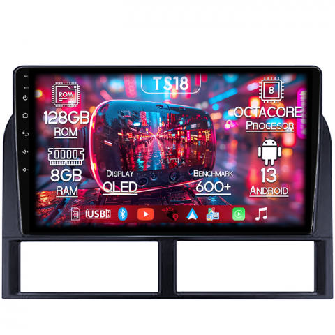 Grand Cherokee 1999-2005 - Navigatie dedicata Jeep Grand Cherokee 1999-2005, 8GB RAM 128GB ROM, Octacore, Platforma TS18, Android 13, Display QLED 9”, Suporta camera 360º, DSP, Carplay&Android Auto, SIM 4G, Ventilator Activ
