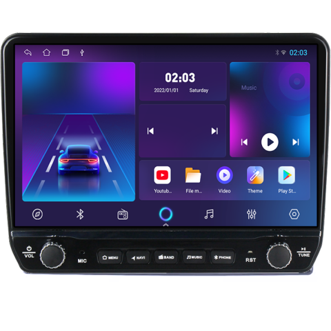 Navigatie dedicata Jeep Grand Cherokee 2005-2007 Tesla cu butoane rotative model 2024, 4GB RAM 64GB ROM, Procesor Quadcore, Android 14, Display QLED 10", DSP, Carplay&Android Auto [4]