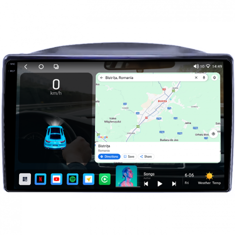 Navigatie dedicata Jeep Grand Cherokee 2005-2007, 4GB RAM 64GB ROM, Octacore, Android 14, Display QLED 1K 9", Carplay&Android Auto, SIM 4G, Ventilator Activ [2]
