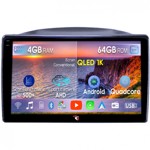 JEEP Grand Cherokee 2004-2007 - Navigatie dedicata Jeep Grand Cherokee 2005-2007, 4GB RAM 64GB ROM, Octacore, Android 14, Display QLED 1K 9", Carplay&Android Auto, SIM 4G, Ventilator Activ