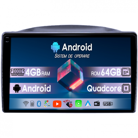 Navigatie dedicata Jeep Grand Cherokee 2005-2007, 4GB RAM 64GB ROM, Quad Core, Display 9" QLED 1K, Carplay, Android 14, Bluetooth, Magazin Play, Suport Camere AHD [3]