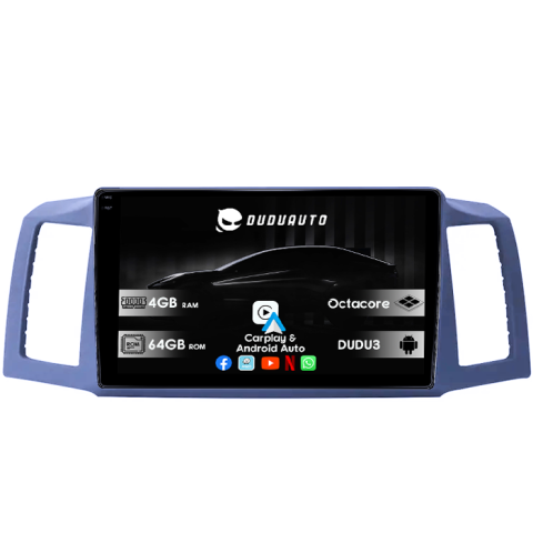 JEEP Grand Cherokee 2004-2007 - Navigatie dedicata JEEP Grand Cherokee 2004-2007, DUDU3, 4GB RAM 64GB ROM, Octacore, Platforma 8581, Android, Display QLED 9", DSP, Carplay&AndroidAuto