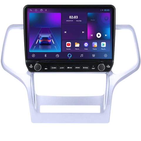 Navigatie dedicata Jeep Grand Cherokee 2010-2013 Tesla cu butoane rotative model 2024, 4GB RAM 64GB ROM, Procesor Quadcore, Android 14, Display QLED 10", DSP, Carplay&Android Auto [4]