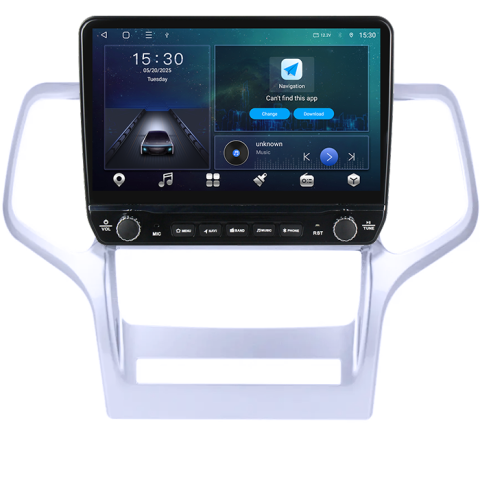 Navigatie dedicata Jeep Grand Cherokee 2010-2013 Tesla cu butoane rotative model 2024, 4GB RAM 64GB ROM, Procesor Quadcore, Android 14, Display QLED 10", DSP, Carplay&Android Auto [5]