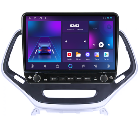 Navigatie dedicata Jeep Grand Cherokee 2014-2018 Tesla cu butoane rotative model 2024, 4GB RAM 64GB ROM, Procesor Quadcore, Android 14, Display QLED 10", DSP, Carplay&Android Auto [4]
