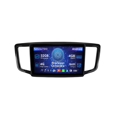 Honda - Navigatie dedicata Honda Odyssey 2015-2019, 4GB RAM 32GB ROM, Octacore, Android 14, Display QLED  9", DSP, Carplay&Android Auto, SIM 4G, Bluetooth, Ventilator Activ