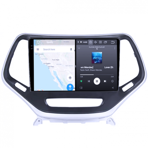Jeep - Navigatie dedicata Jeep Grand Cherokee 2014-2018, 8GB RAM 128GB ROM, Octacore, Platforma TS18, Android 14, Display QLED 10", Suporta camera 360", DSP, Carplay&Android