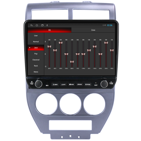 Navigatie dedicata Jeep Compass 2007-2009 Tesla cu butoane rotative model 2024, 4GB RAM 64GB ROM, Procesor Quadcore, Android 14, Display QLED 10", DSP, Carplay&Android Auto [1]