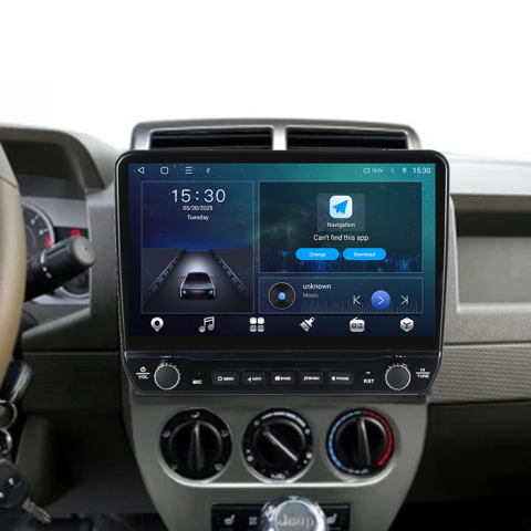 Navigatie dedicata Jeep Compass 2007-2009 Tesla cu butoane rotative model 2024, 4GB RAM 64GB ROM, Procesor Quadcore, Android 14, Display QLED 10", DSP, Carplay&Android Auto [6]