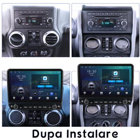 Navigatie dedicata Jeep Wrangler 2007-2018 Tesla cu butoane rotative model 2024, 4GB RAM 64GB ROM, Procesor Quadcore, Android 14, Display QLED 10", DSP, Carplay&Android Auto [6]