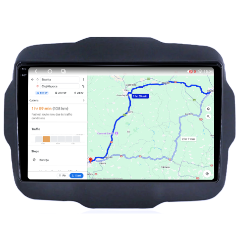Navigatie dedicata Jeep Renegade 2016-2018, 4GB RAM 64GB ROM, Procesor Qualcomm Octacore, Android 14, Rezolutie 2K, Display QLED 9", DSP, Carplay&Android Auto, SIM 4G [4]