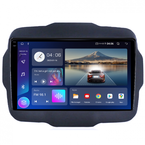 Navigatie dedicata Jeep Renegade 2016-2018, 4GB RAM 64GB ROM, Quad Core, Display 9" QLED 1K, Carplay, Android 14, Bluetooth, Magazin Play, Suport Camere AHD [2]