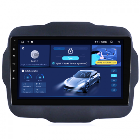 Navigatie dedicata Jeep Renegade 2016-2018, 8GB RAM 128GB ROM, Octacore, Platforma TS18, Android 13, Display QLED 9”, Suporta camera 360º, DSP, Carplay&Android Auto, SIM 4G, Ventilator Activ [1]
