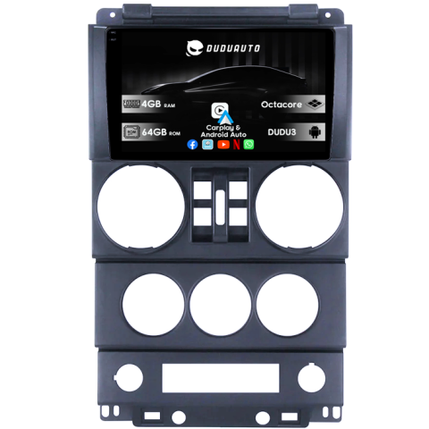 Wrangler Rubicon 2008-2010 - Navigatie dedicata Jeep Wrangler Rubicon 2008-2010, DUDU3, 4GB RAM 64GB ROM, Octacore, Platforma 8581, Android, Display QLED 9", DSP, Carplay&AndroidAuto