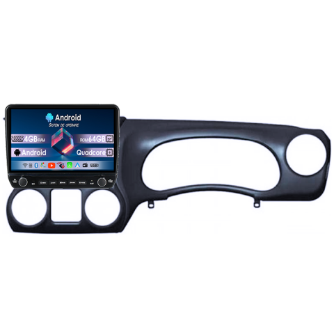 Wrangler 2011-2016 - Navigatie dedicata Jeep Wrangler 2014-2016 Tesla cu butoane rotative model 2024, 4GB RAM 64GB ROM, Procesor Quadcore, Android 14, Display QLED 10", DSP, Carplay&Android Auto