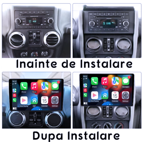 Navigatie dedicata Jeep Wrangler Rubicon 2008-2010, 4GB RAM 64GB ROM, Procesor Qualcomm Octacore, Android 14, Rezolutie 2K, Display QLED 10", DSP, Carplay&Android Auto, SIM 4G [6]