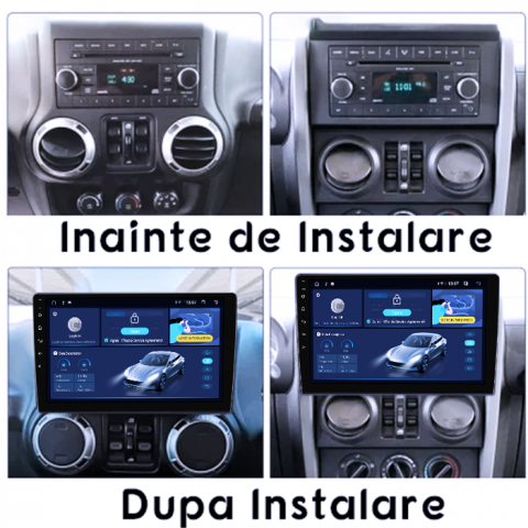 Navigatie dedicata Jeep Wrangler Rubicon 2008-2010, 8GB RAM 128GB ROM, Octacore, Platforma TS18, Android 13, Display QLED 10”, Suporta camera 360º, DSP, Carplay&Android Auto, SIM 4G, Ventilator Activ [4]