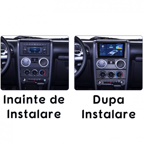 Navigatie dedicata Jeep Wrangler Rubicon 2008-2010, 8GB RAM 128GB ROM, Octacore, Platforma TS18, Android 13, Display QLED 9”, Suporta camera 360º, DSP, Carplay&Android Auto, SIM 4G, Ventilator Activ [4]