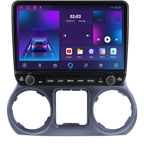 Navigatie dedicata Jeep Wrangler 2011-2016 Tesla cu butoane rotative model 2024, 4GB RAM 64GB ROM, Procesor Quadcore, Android 14, Display QLED 10", DSP, Carplay&Android Auto [5]