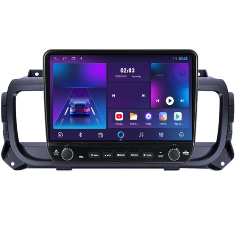 Navigatie dedicata Jumpy 2016-2021 Tesla cu butoane rotative model 2024, 4GB RAM 64GB ROM, Procesor Quadcore, Android 14, Display QLED 10", DSP, Carplay&Android Auto [5]