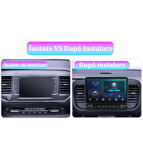 Navigatie dedicata Jumpy 2016-2021 Tesla cu butoane rotative model 2024, 4GB RAM 64GB ROM, Procesor Quadcore, Android 14, Display QLED 10", DSP, Carplay&Android Auto [6]